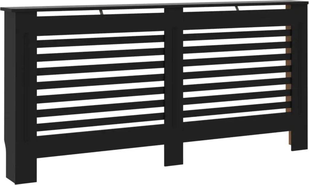 Habillage radiateur noir 172cm MDF - Cachez efficacement vos radiateurs