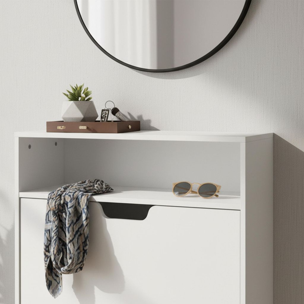 Relaxdays Schuhschrank mit Ablage, HBT: 102x80x24 cm, für