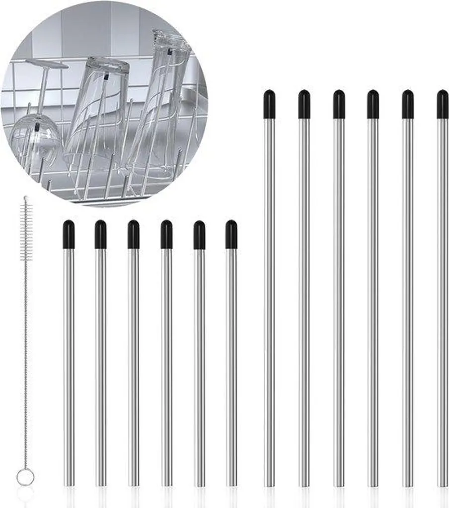Accessoires Lave-Vaisselle en Acier Inoxydable et Silicone Anti-Rayures x12