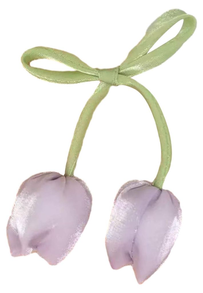 Haargummis aus Stoff mit Tulpenmuster, Vorhanghalter, Tulpenband für DIY-Bastelarbeiten, Kleidung, Haarbänder, Taschen, Blumensträuße und Dekor...