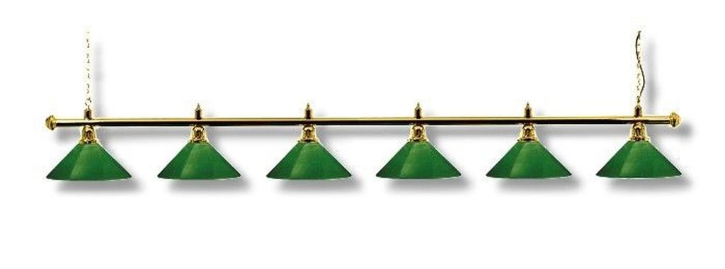Lampada London 6 paralumi, ottone/verde Immagine del prodotto 
