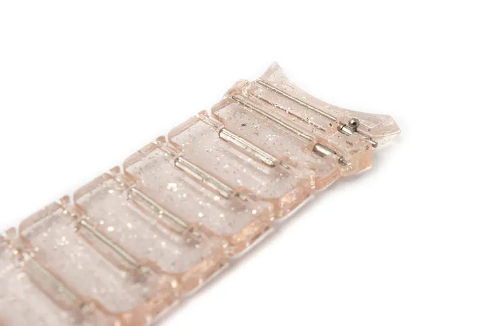 Bracciale SYSTEM-S PC 20mm Rosa Glitter per Galaxy Watch 5/4 - Qualità - 4