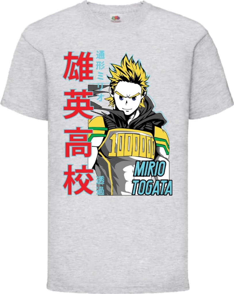 Kinder T-Shirt My Hero Anime Academia Mirio Togata 02 My Hero Togata, 3-4 Jahr - 104 / Grau