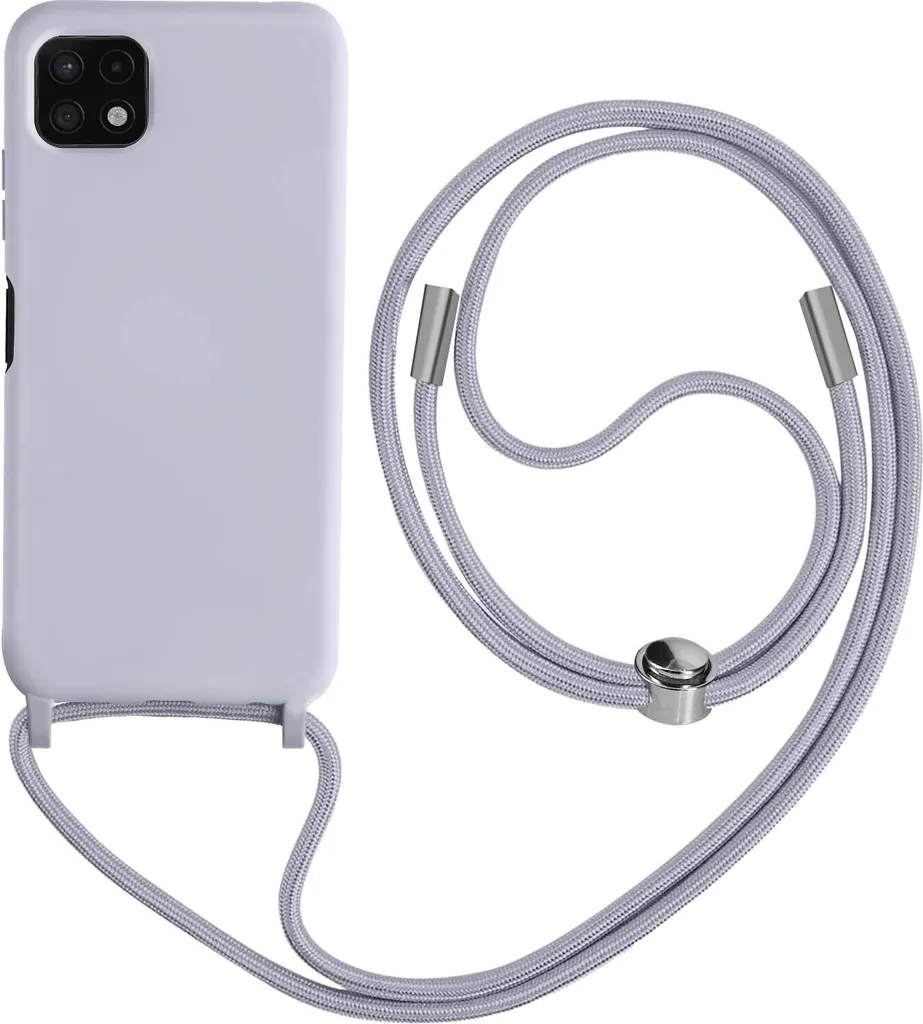 Cover Samsung A22 5G Blu Viola con Cordino Nylon 80cm - Chic & Safe