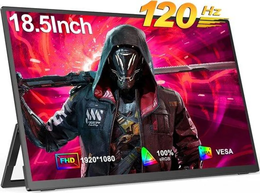 Écran Portable 18,5 Pouces FHD 120Hz IPS HDR400 avec Support Réglable