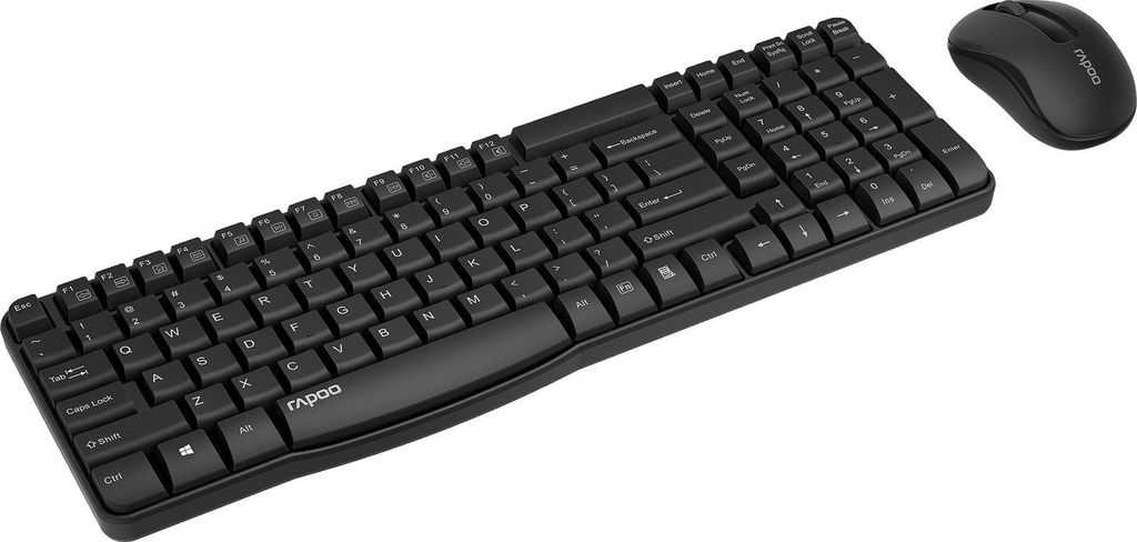 Rapoo Desktop WL X1800S black - Tastatur - Schwarz Produktbild 