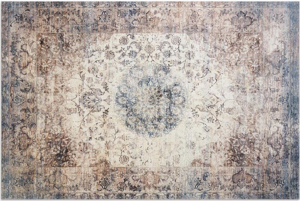 Getragene Vintage mit einem Mandala – Vinylteppich – 140x210 cm – Outdoor Teppich – Terrasse – Wetterfest – Modern