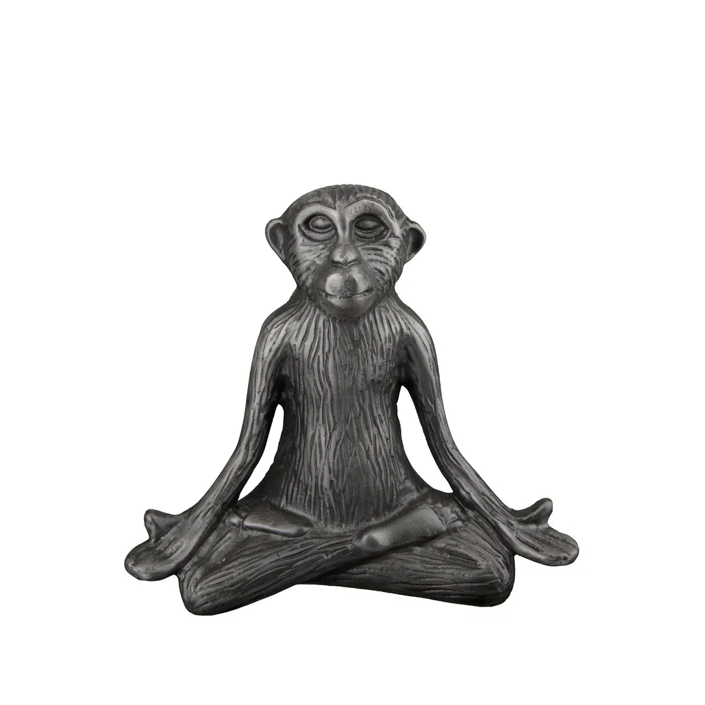 Gilde Statuetta Scimmia in Metallo Antracite 19cm - Regalo Originale