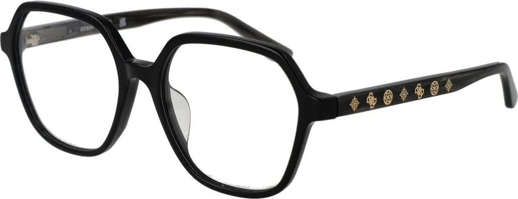Guess GU50155-D 53001 Lunettes de Vue Carrées avec Branches Logotées