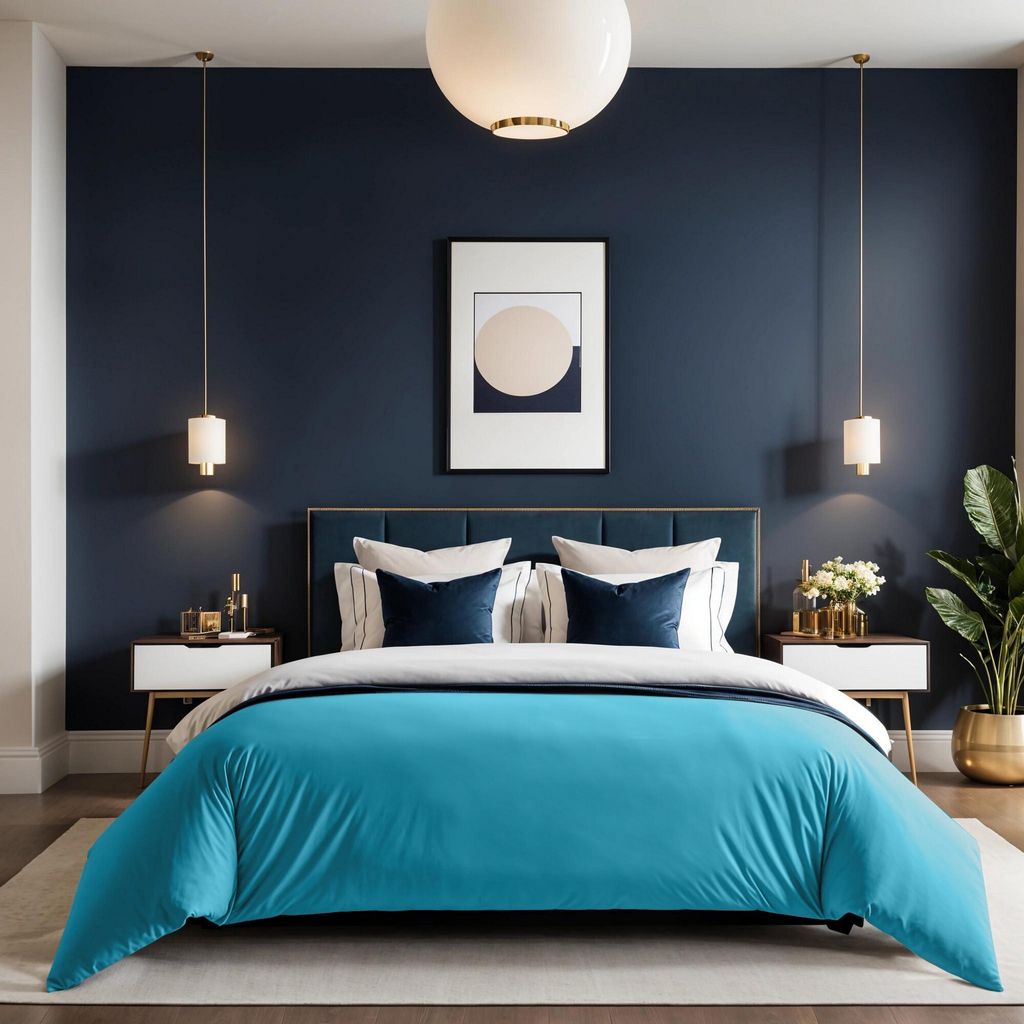 L'Essentiel Linge de Maison, Tonne Bleue - 61, Ranforce King Quilt Cover (FR) (IT), 100 % BAUMWOLLE RANFORCE, Türkis, 240 x 220 cm