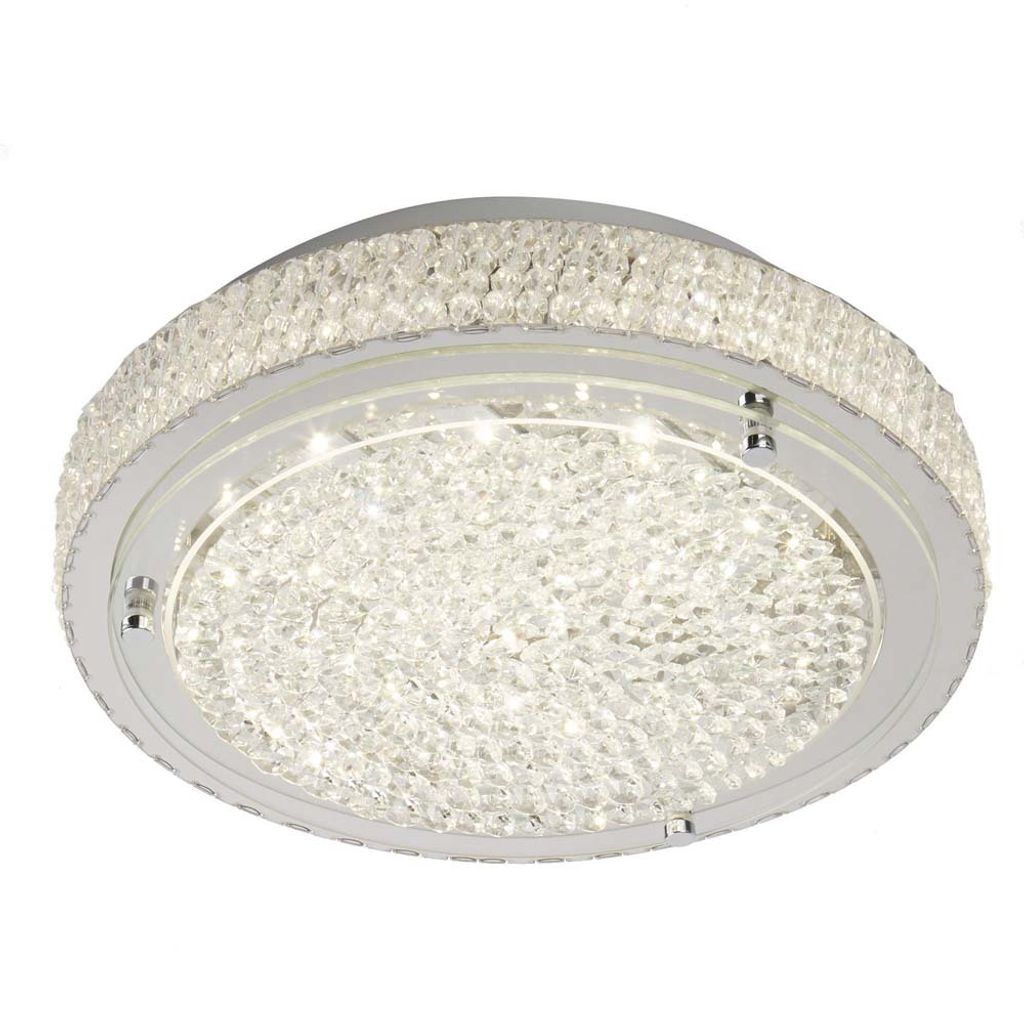 Zeitgenössische Deckenleuchte Florida Aluminium Chrom Glas Led 12W 4000K