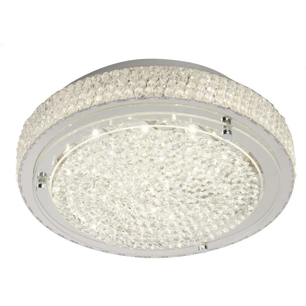 Plafonnier LED Cristal 30cm : Éclairage Puissant 12W sans Éblouissement