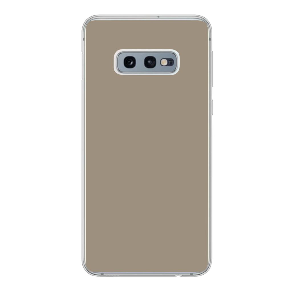 MuchoWow Handyhülle Schutzhülle Hülle für Samsung Galaxy S10e Interieur - Farben - Beige Silikon Softcase Handy Hülle - Handy
