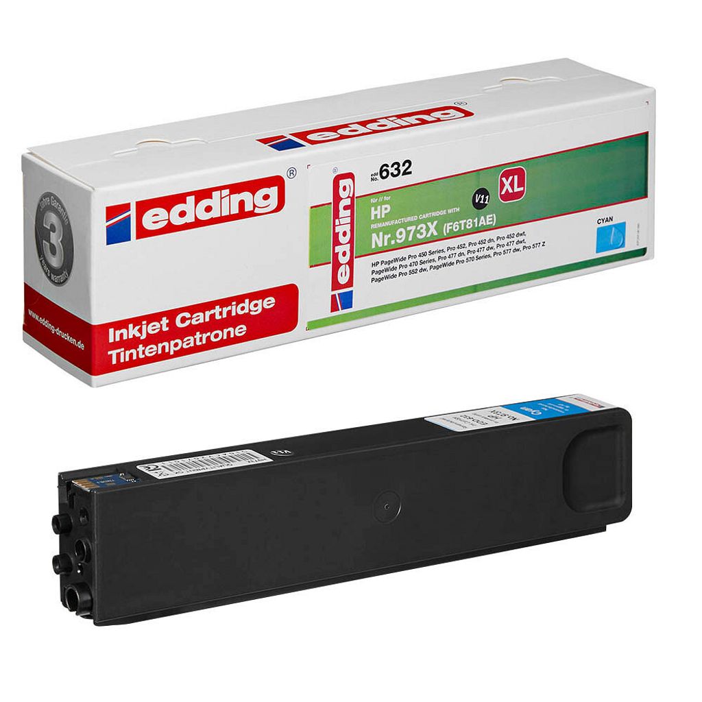 edding EDD-632 cyan Druckerpatrone kompatibel zu HP 973X (F6T81AE)