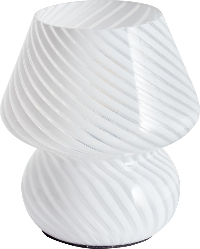 BELIANI Tischlampe Weiß aus Glas Rund Modernes Design für Nachttisch Schlafzimmer Leselampe Tischleuchte mit Kabel