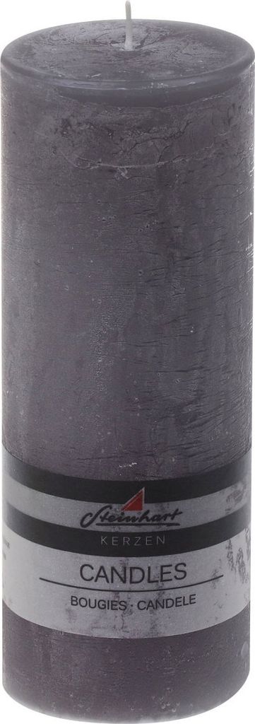 Stumpenkerze "Raureif" Grau 200/78 mm Steinhart Kerzen in RAL-Kerzen Güte Qualität