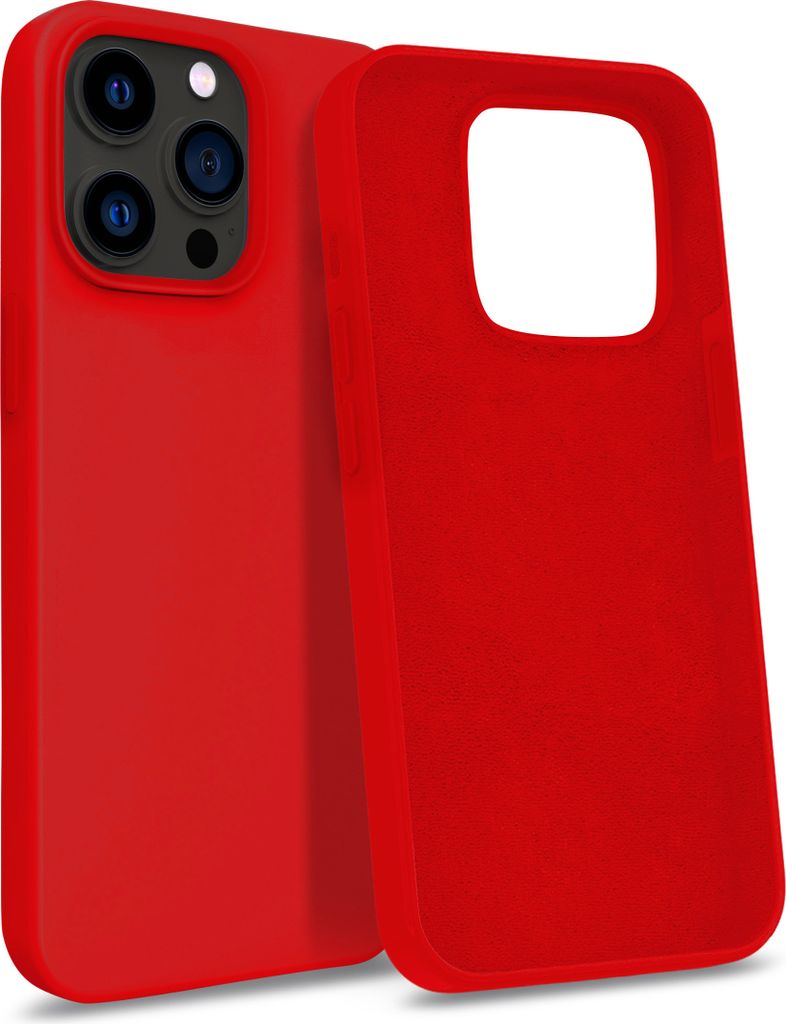 Hülle für Apple iPhone 13 Pro Max - Cover 3 Lagig (TPU / Hardcase / Mikrofaser) in Rot