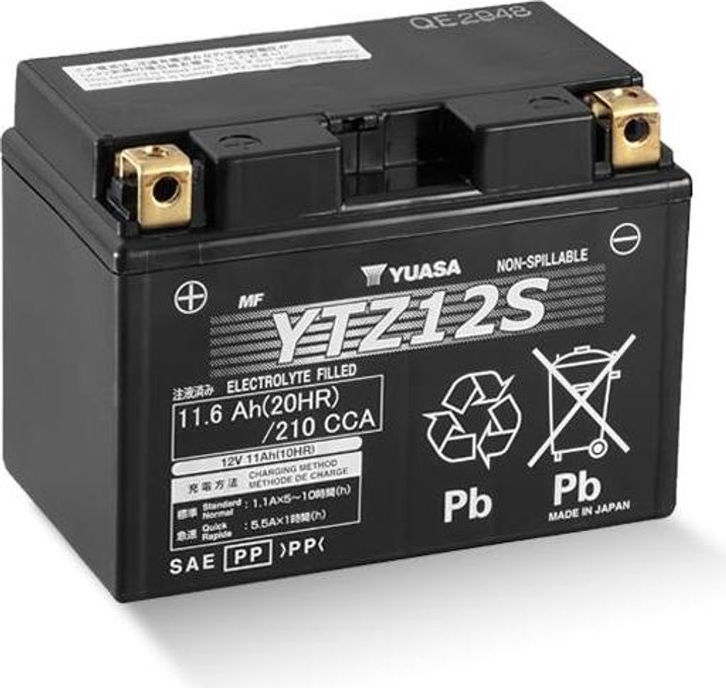 YUASA YTZ12S 12V 11,6Ah/C20 - 210A (EN) Motorradbatterie WF Produktbild 