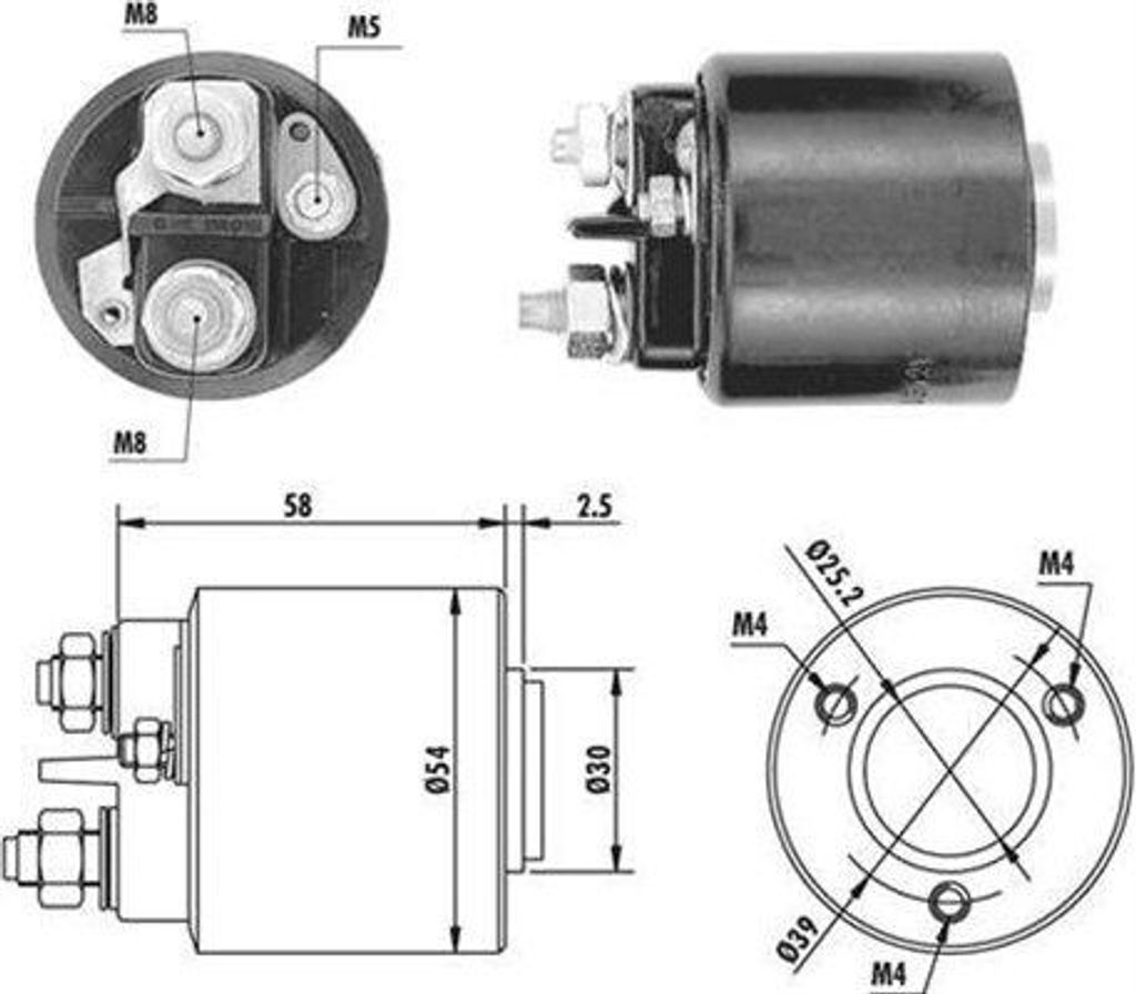 MAGNETI MARELLI Heckscheibenwischer + Arm Stück Hinten für BMW 5 Limousine (E60) 375mm