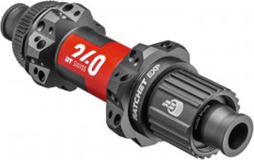 DT Swiss Hinterrad-Nabe 240 MTB Disc Brake 148mm/12mm TA Boost, 28 L., CL, Shim.12, schwarz/rot