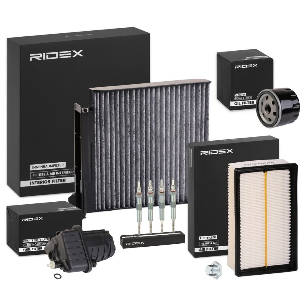 RIDEX Inspektionspaket Filterset für RENAULT Clio III Schrägheck (BR0/1, CR0/1) MODUS / GRAND MODUS (F/JP0) CLIO Grandtour (KR0/1)