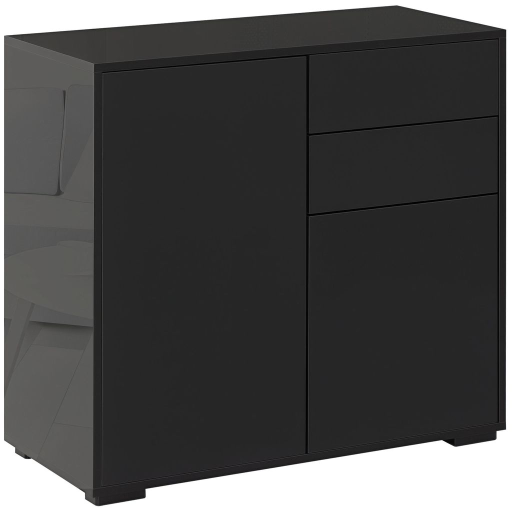 Komoda HOMCOM s 2 zásuvkami a 2 dvířky do obývacího pokoje Obrázek produktu 