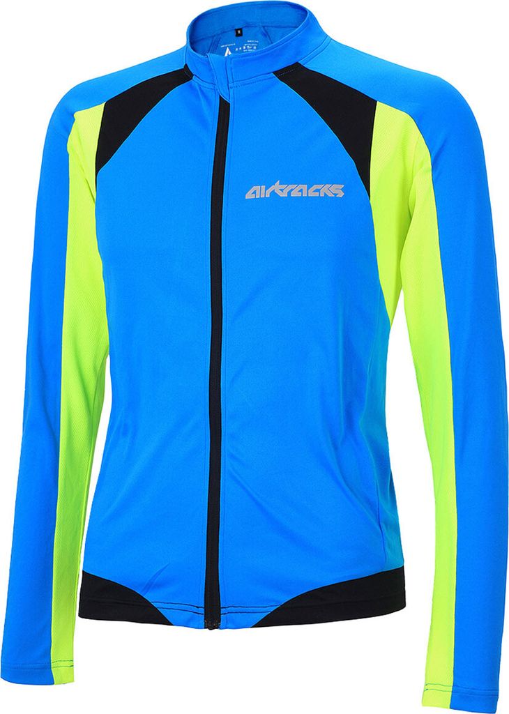 Airtracks Fahrradtrikot Langarm Pro T S blau-neon