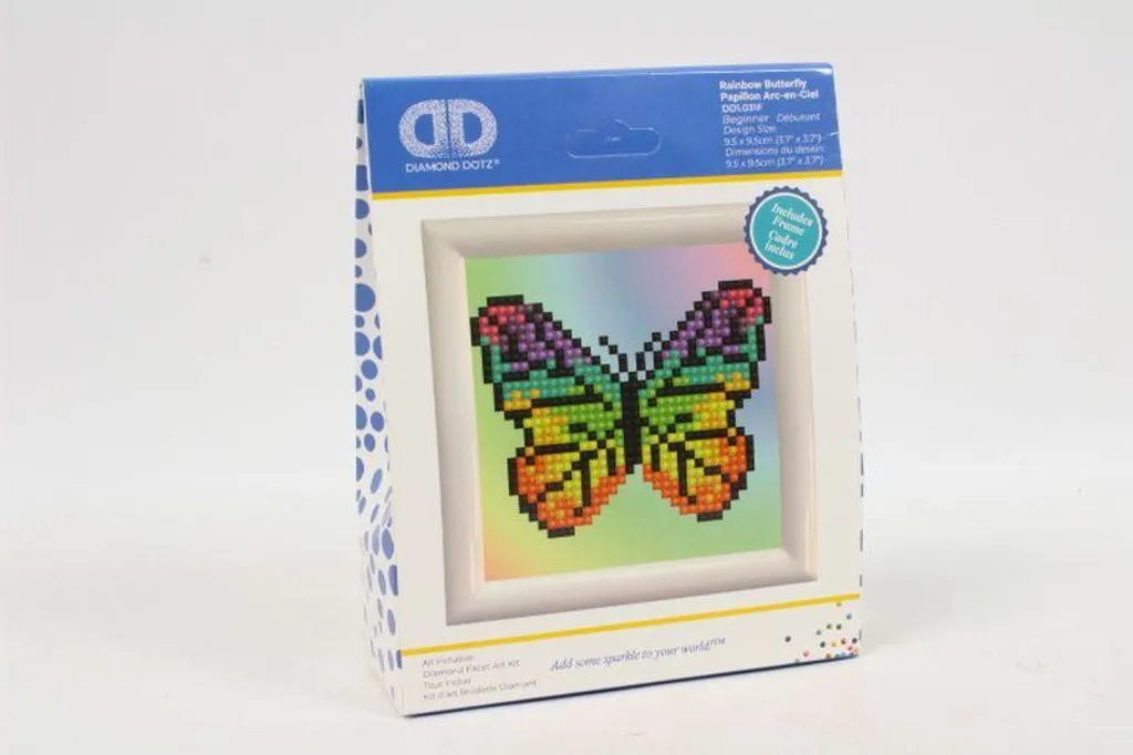 Diamond Dotz Farfalla Arcobaleno: Kit Completo Diamond Painting Brillante