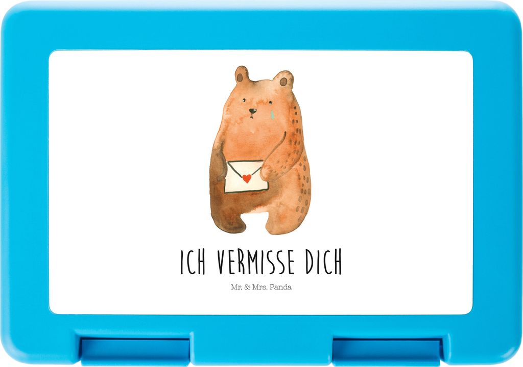Mr. & Mrs. Panda Butterbrotdose Bär Liebesbrief - Weiß - Produktbild 