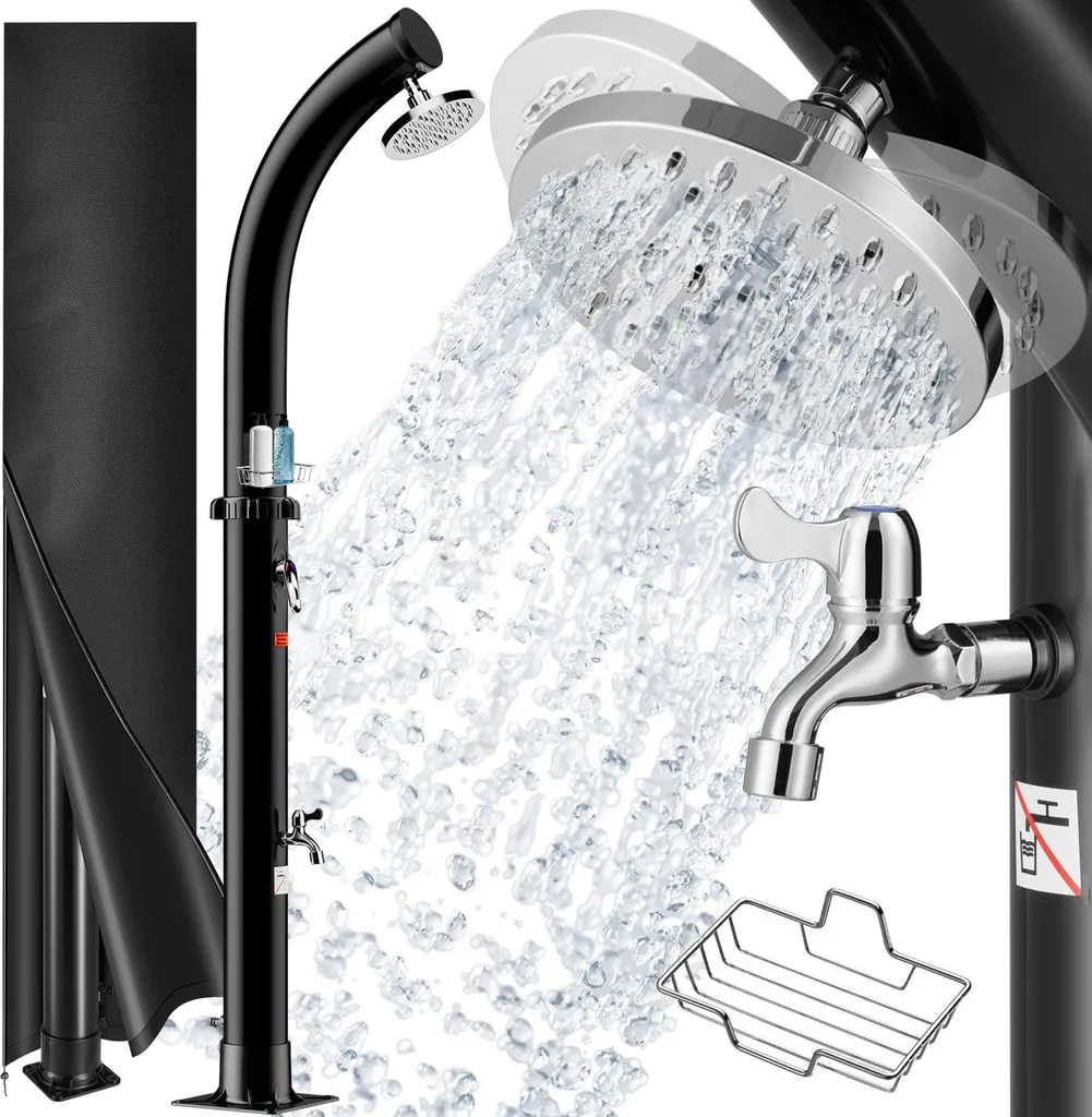 Douche Solaire 20L Bow avec Pommeau Orientable et Raccord Rapide Jardin