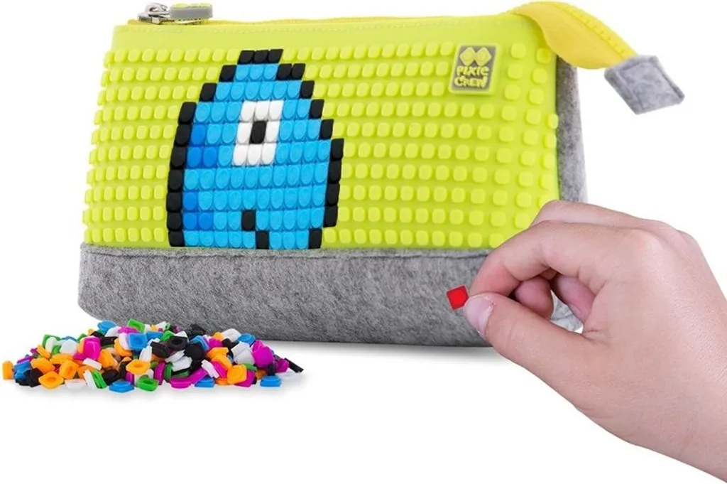 Valise PIXIE CREW grande taille Gris et Jaune Néon avec panneau silicone - 3