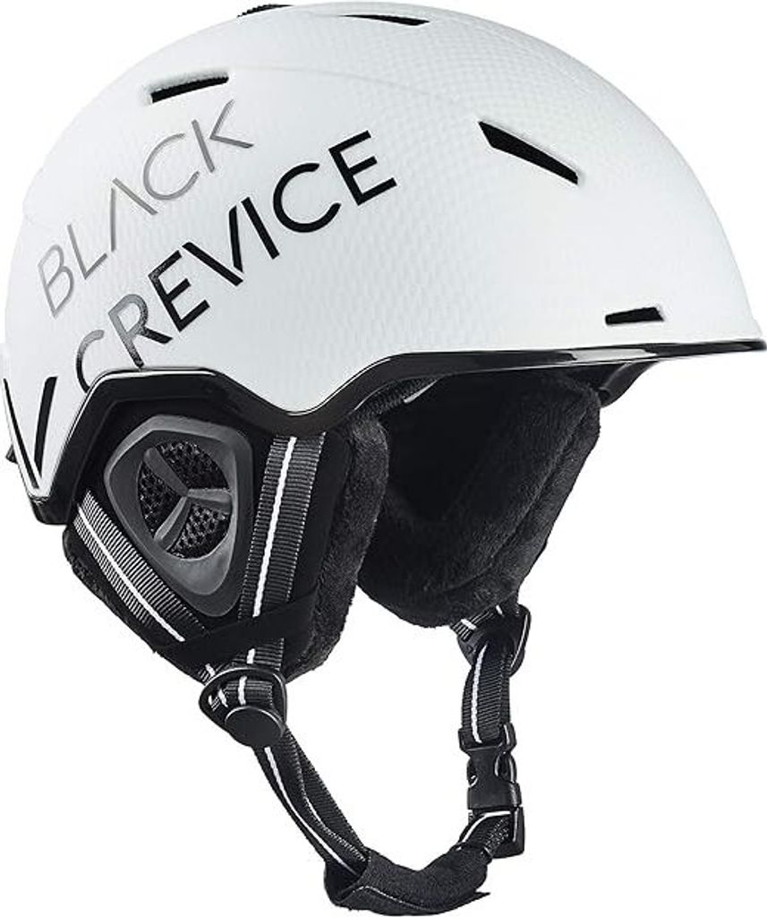 BLACK CREVICE - Ski-& Snowboardhelm - Modell: VAIL | Farbe: Weiß Carbon | Größe: M (55-58 cm)