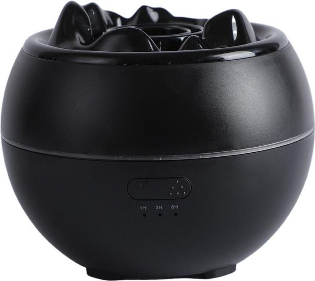 INF Flammeneffekt Aroma Diffuser Luftbefeuchter - Ultraschall Öl Diffuser Schwarz