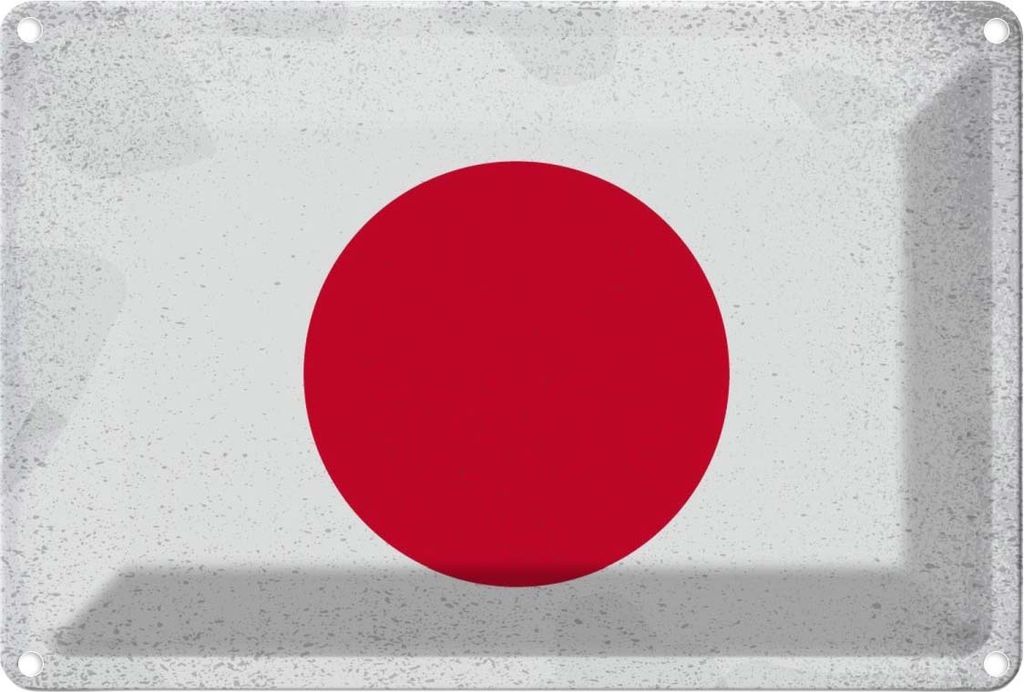 vianmo Blechschild 20x30 cm Japan Vintage Flagge Fahne Wappen