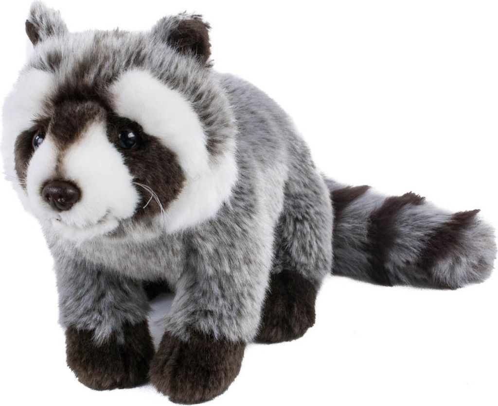 Kuscheltier Waschbär 33 cm stehend grau Produktbild 