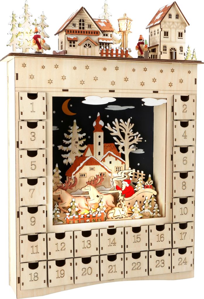 Malý drevený adventný kalendár Winter Dream Obrázok produktu 