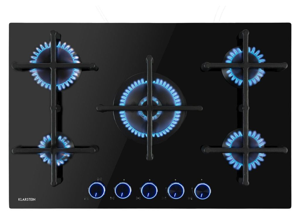 KlarsteinIlluminosa 5, plynová varná deska, 5 hořáků Sabaf, Obrázek produktu 