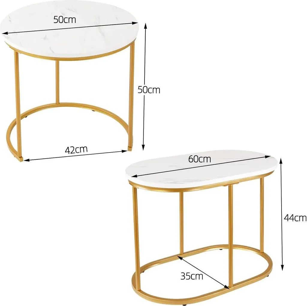 Table d'appoint gigogne lot de 2 tables pour optimiser les petits salons - 3