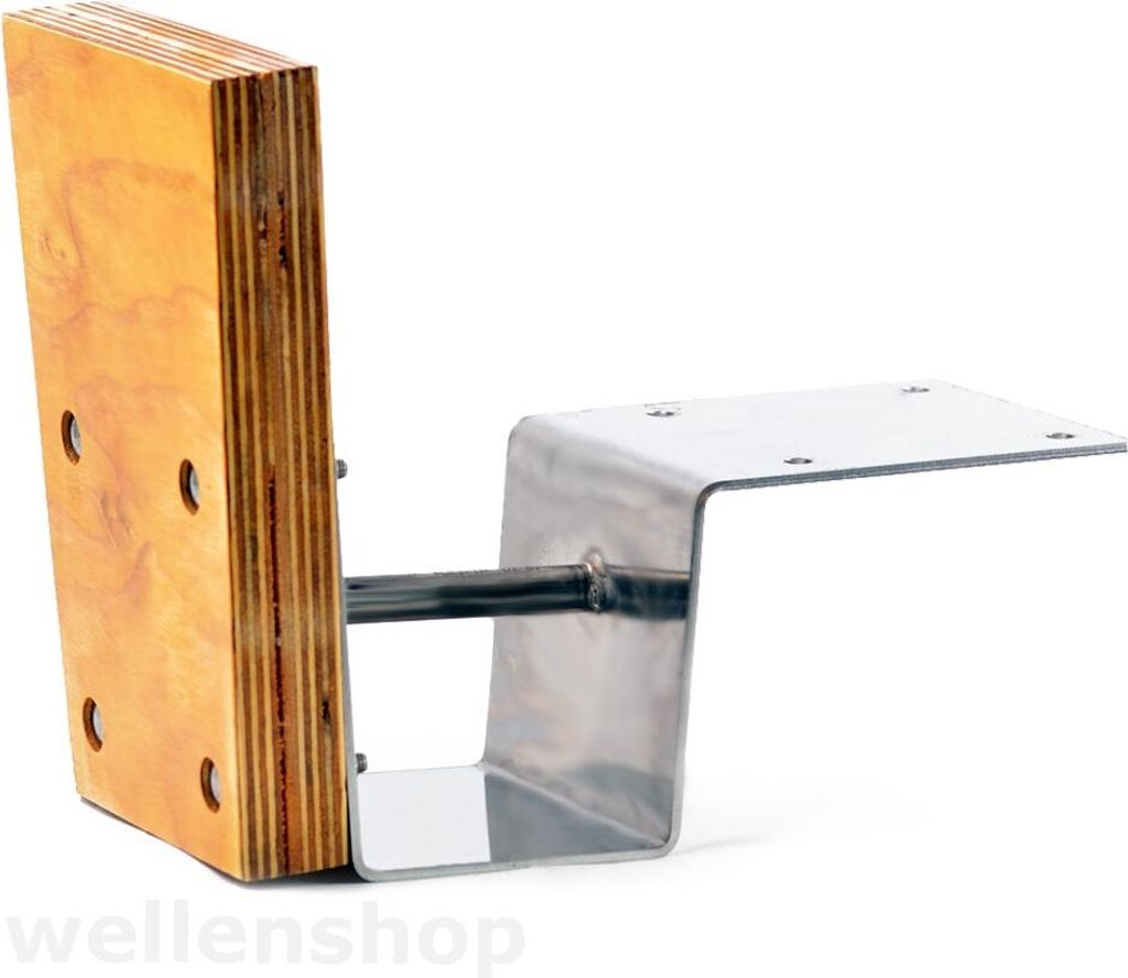 Motorhalter für für Außenborder bis 15 PS (2-Takt Motoren) oder 35 kg aus Edelstahl / Holz