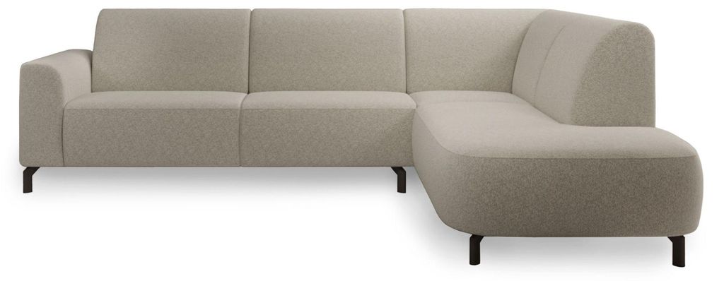 Selsey Lununa – Ecksofa mit Armlehne, Bouclé, Ottomane rechts, Graubeige