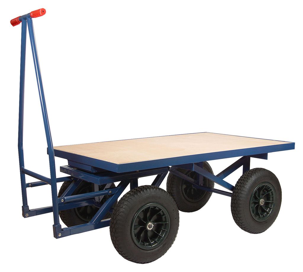 XXL Profi Plattformwagen 500 kg Transportwagen 120x80 cm Palettenwagen mit Bremse Magazinwagen