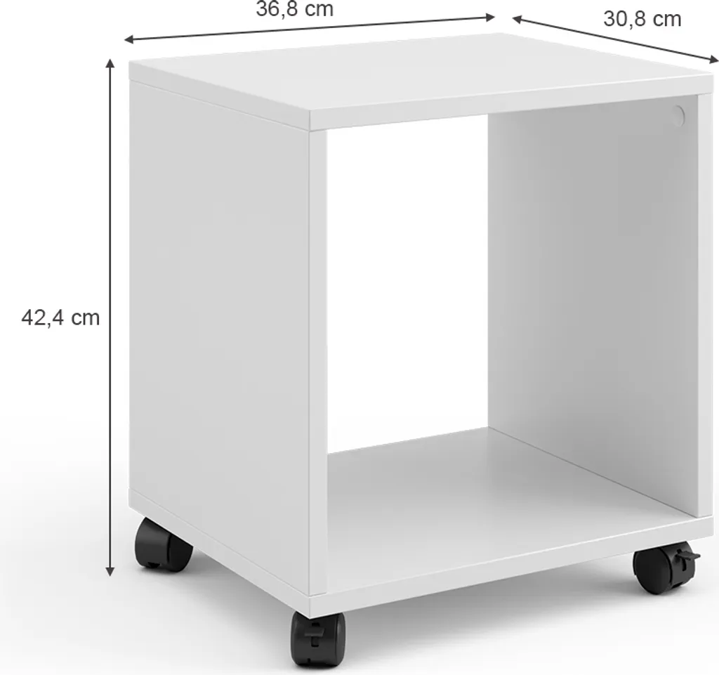 Table Basse Blanche Compacte Vicco 34158 - Finition Haute Qualité