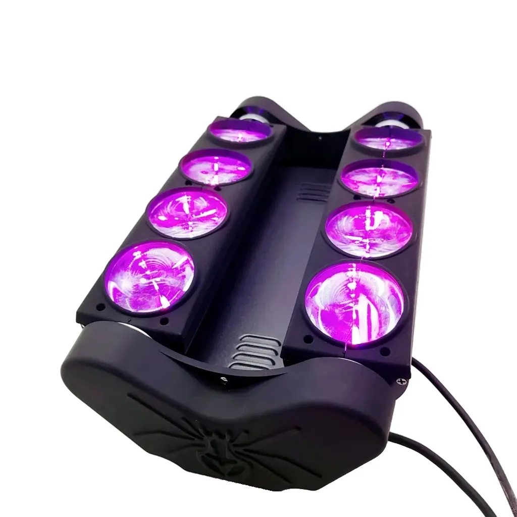 Projecteur de scène 8X15W Multicolore LED avec Mode DMX512 Pro