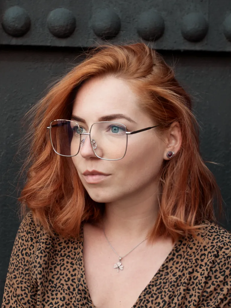 Lunettes écran carrées Ernstep argenté pour travail sur ordinateur