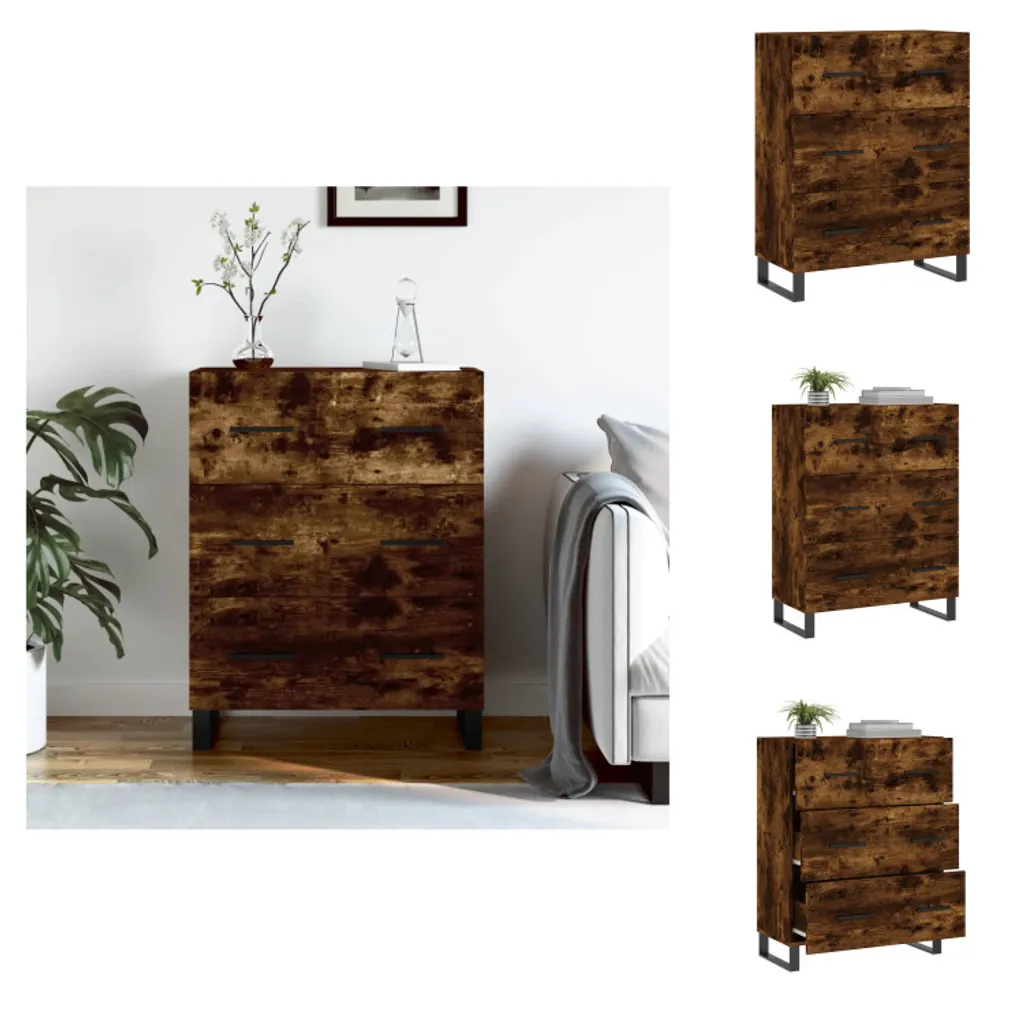 Credenza vidaXL Rovere Fumé 69,5 cm - Il Calore del Legno in Casa