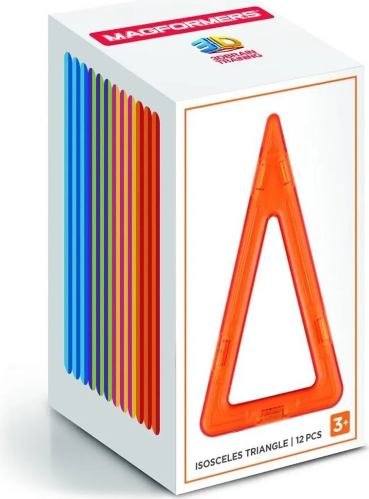 Magformers Single Set 12 triangles isocèles - Jeu de construction 707012