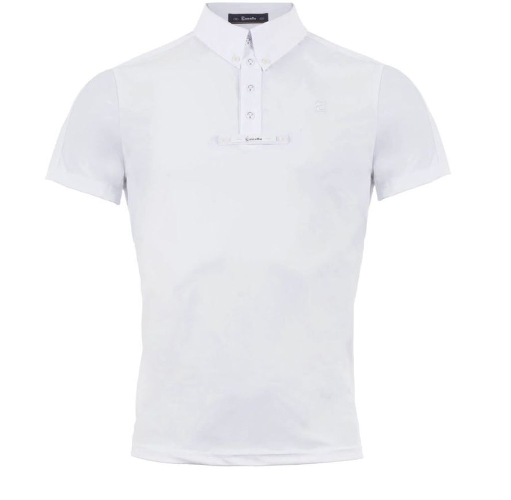 Cavallo Cavalcomp Funktionsjersey Turnier Herren Poloshirt, Farbe:white, Größe:XL