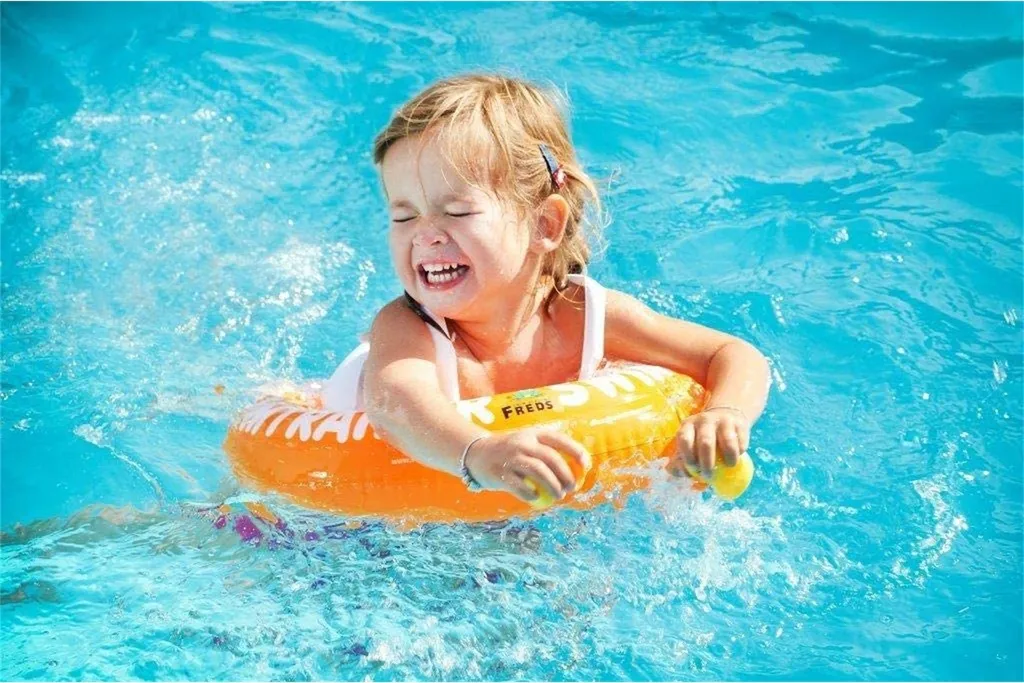 Apprendre à Nager en Position Horizontale avec Swimtrainer Orange 2-6 Ans