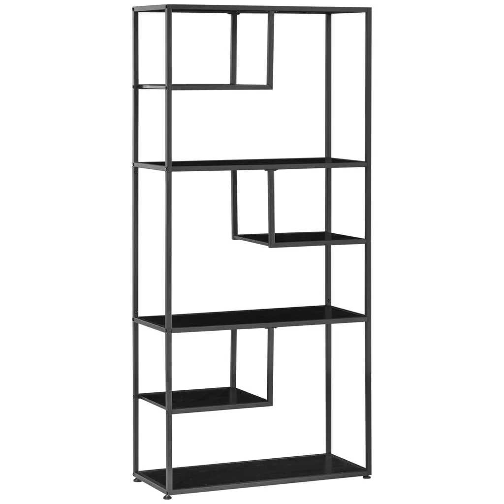 Meuble Bibliothèque pour Salon et Bureau, Rangement Vertical 180 cm