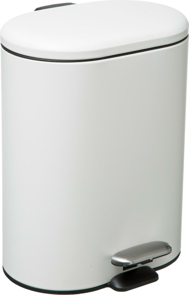 Soft close metall abfalleimer 6l "siliflex" weiß - 5 five simply smart